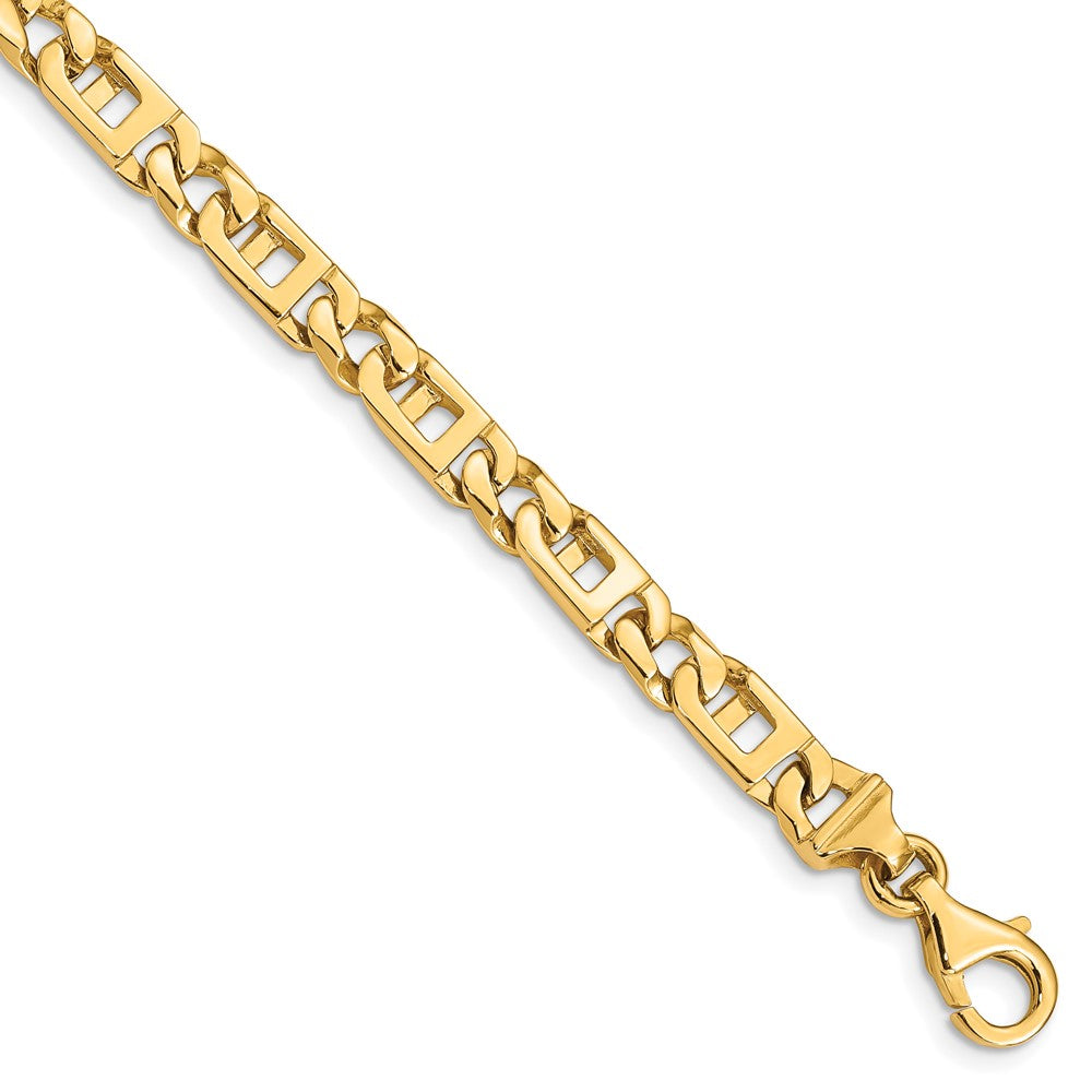 14K 20 inch 5.9mm Hand Polished Fancy Link with Fancy Lobster Clasp Chain