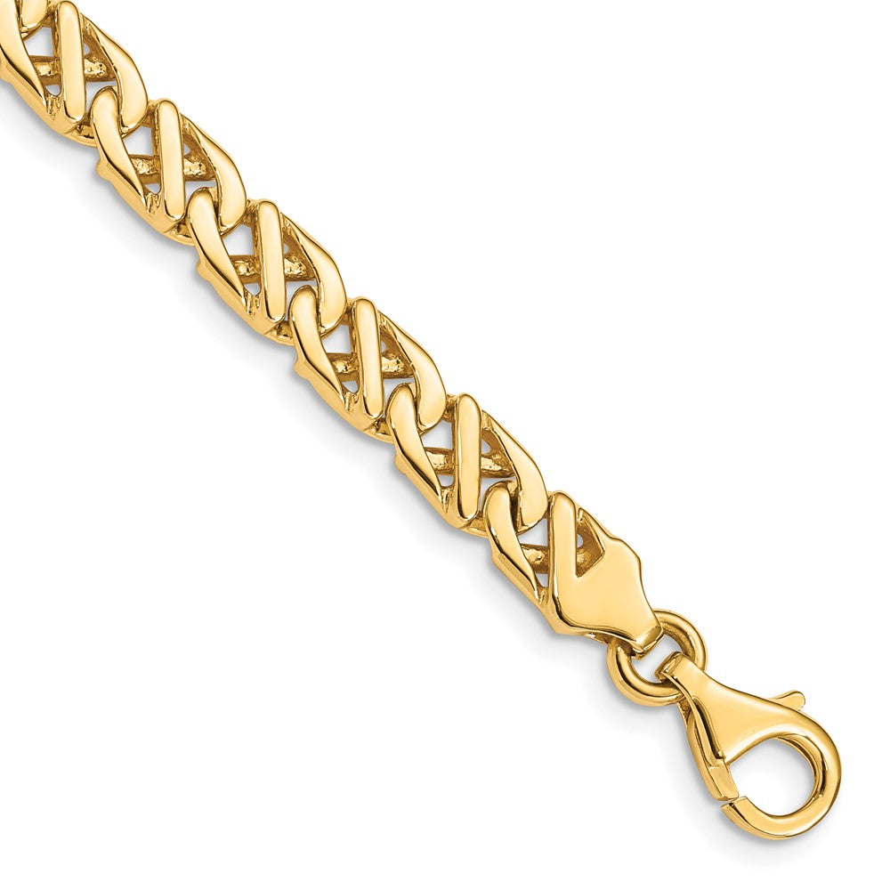 14K 20 inch 6.1mm Hand Polished Fancy Link with Fancy Lobster Clasp Chain