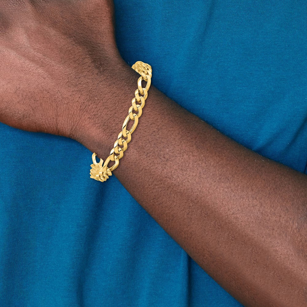 14K 22 inch 5mm Hand Polished Fancy Link with Lobster Clasp Chain