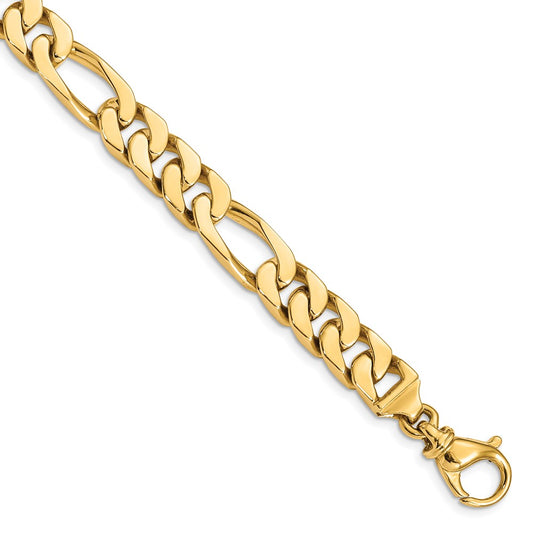 14K 20 inch 9.2mm Hand Polished Fancy Link with Fancy Lobster Clasp Chain