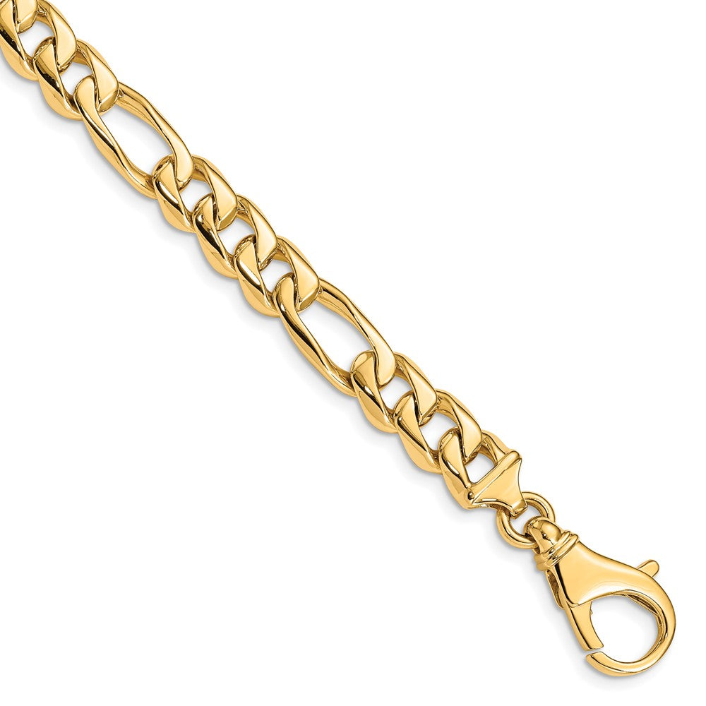 14K 20 inch 8.5mm Hand Polished Fancy Link with Fancy Lobster Clasp Chain