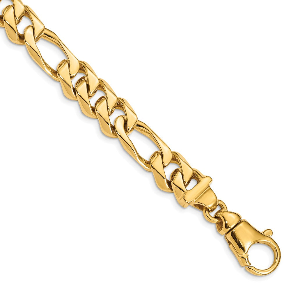 14K 22 inch 10.9mm Hand Polished Fancy Link with Fancy Lobster Clasp Chain