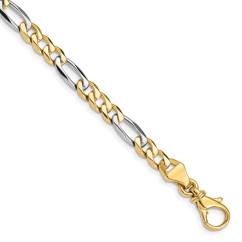 14K Two-tone 20 inch 5.8mm Hand Polished Fancy Link with Fancy Lobster Clasp Chain