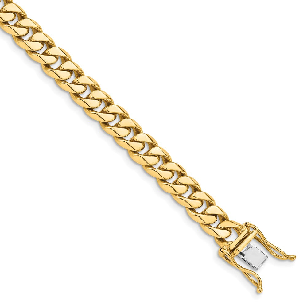 14K 22 inch 7mm Hand Polished Miami Cuban Link with Box Catch Clasp Chain