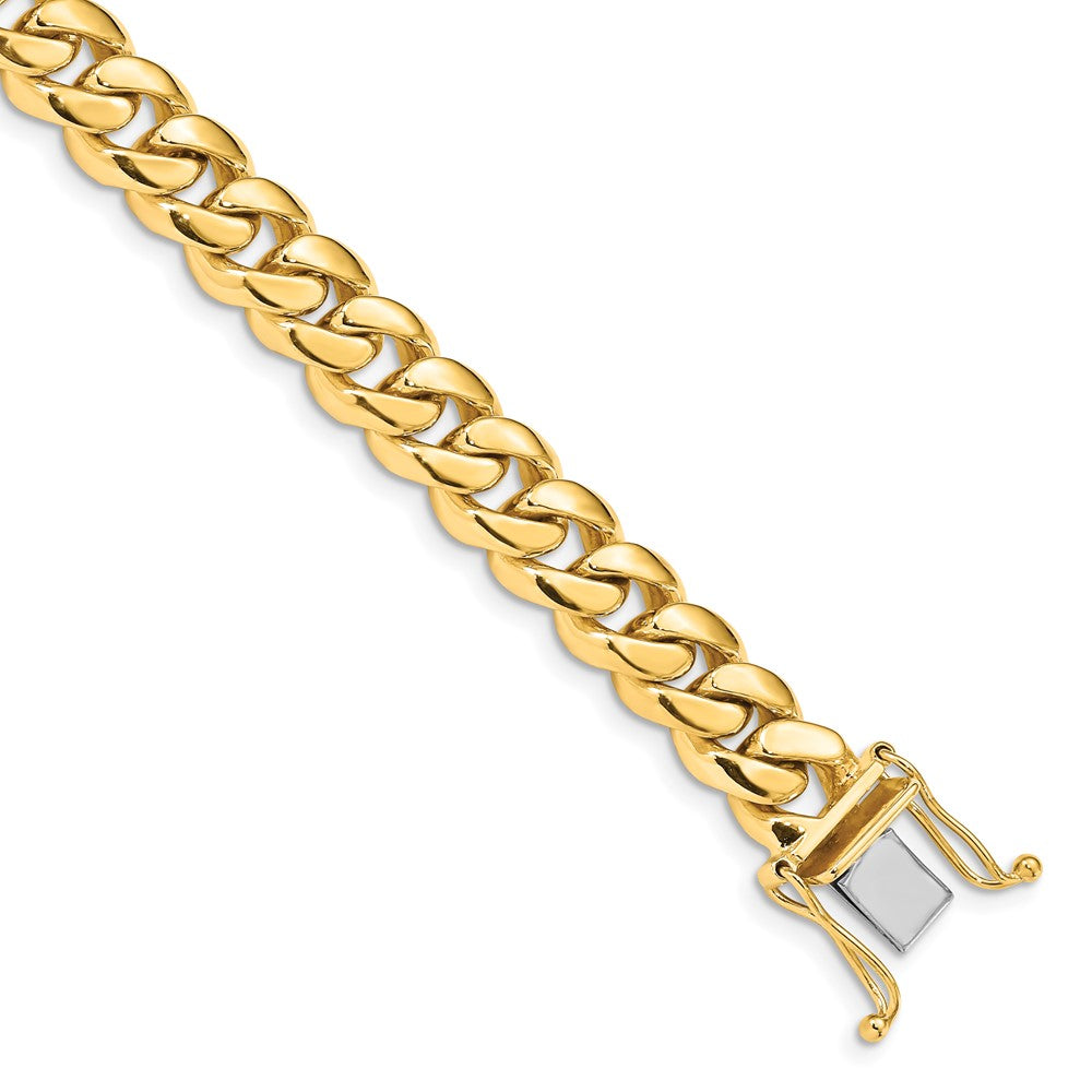 14K 24 inch 8.7mm Hand Polished Miami Cuban Link with Box Catch Clasp Chain