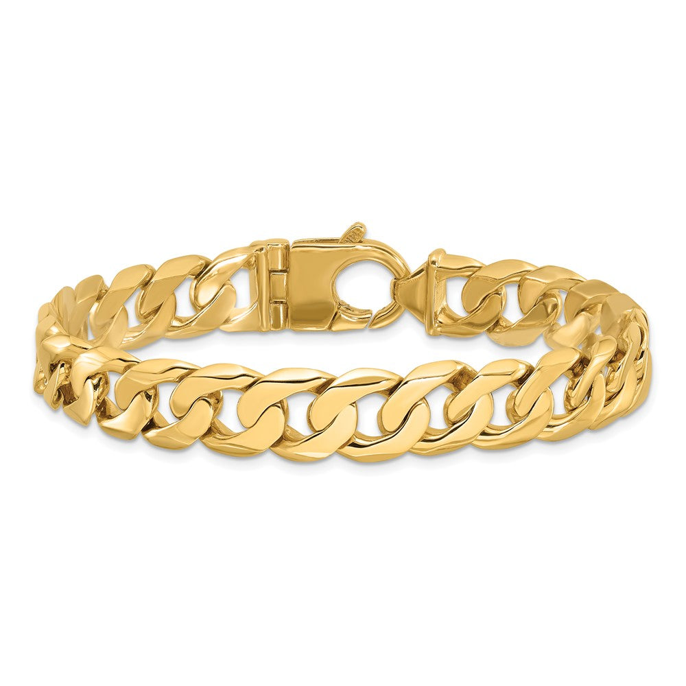 14K 20 inch 11mm Hand Polished Fancy Link with Fancy Lobster Clasp Chain