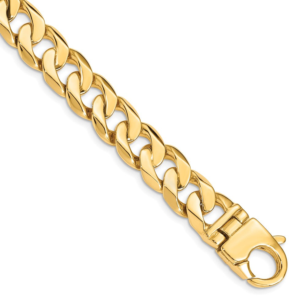14K 22 inch 11mm Hand Polished Fancy Link with Fancy Lobster Clasp Chain