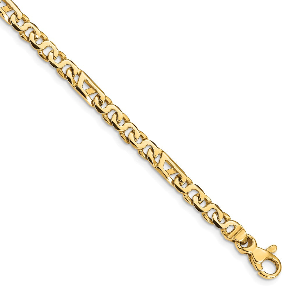 14K 20 inch 4.3mm Hand Polished Fancy Link with Fancy Lobster Clasp Chain