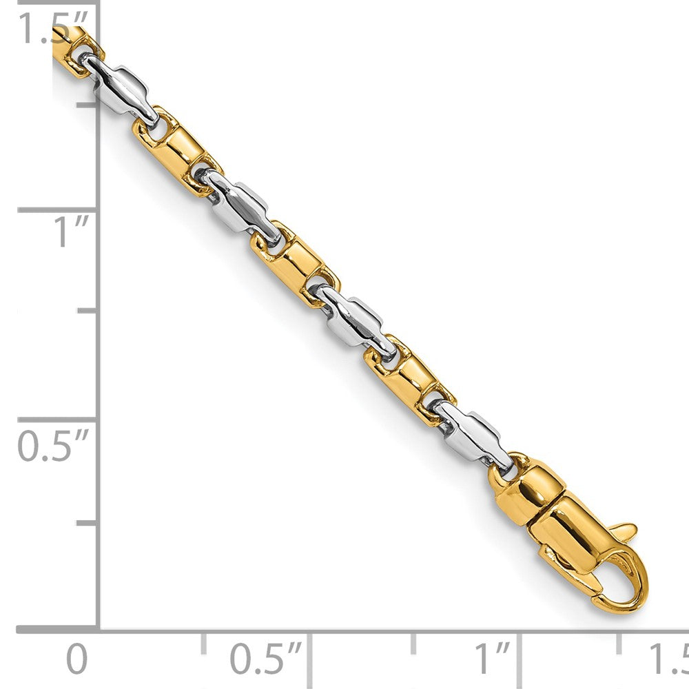 14K Two-tone 20 inch 2.5mm Hand Polished Fancy Link with Lobster Clasp Chain
