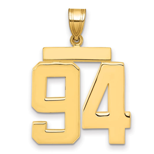 14k Large Polished Number 94 Charm