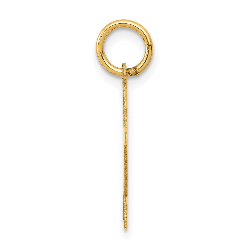 14k Medium Satin Number 2 Charm