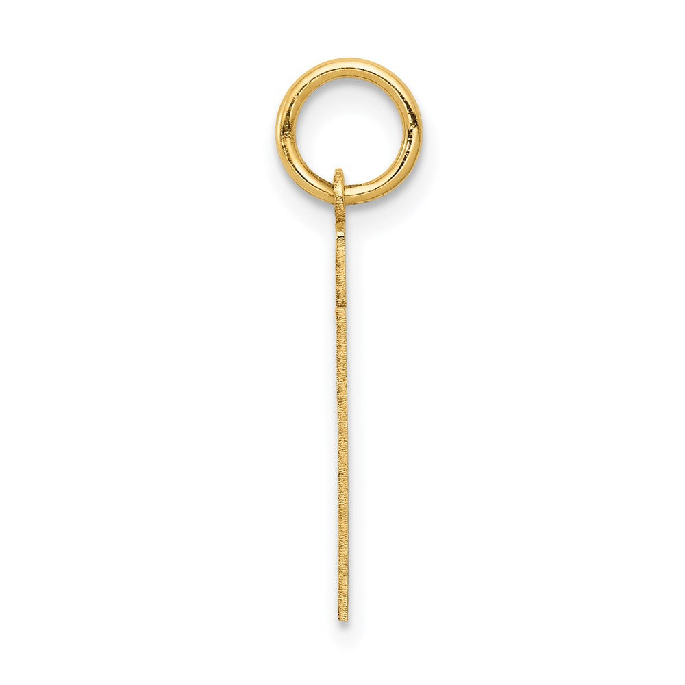 14k Small Satin Number 21 Charm