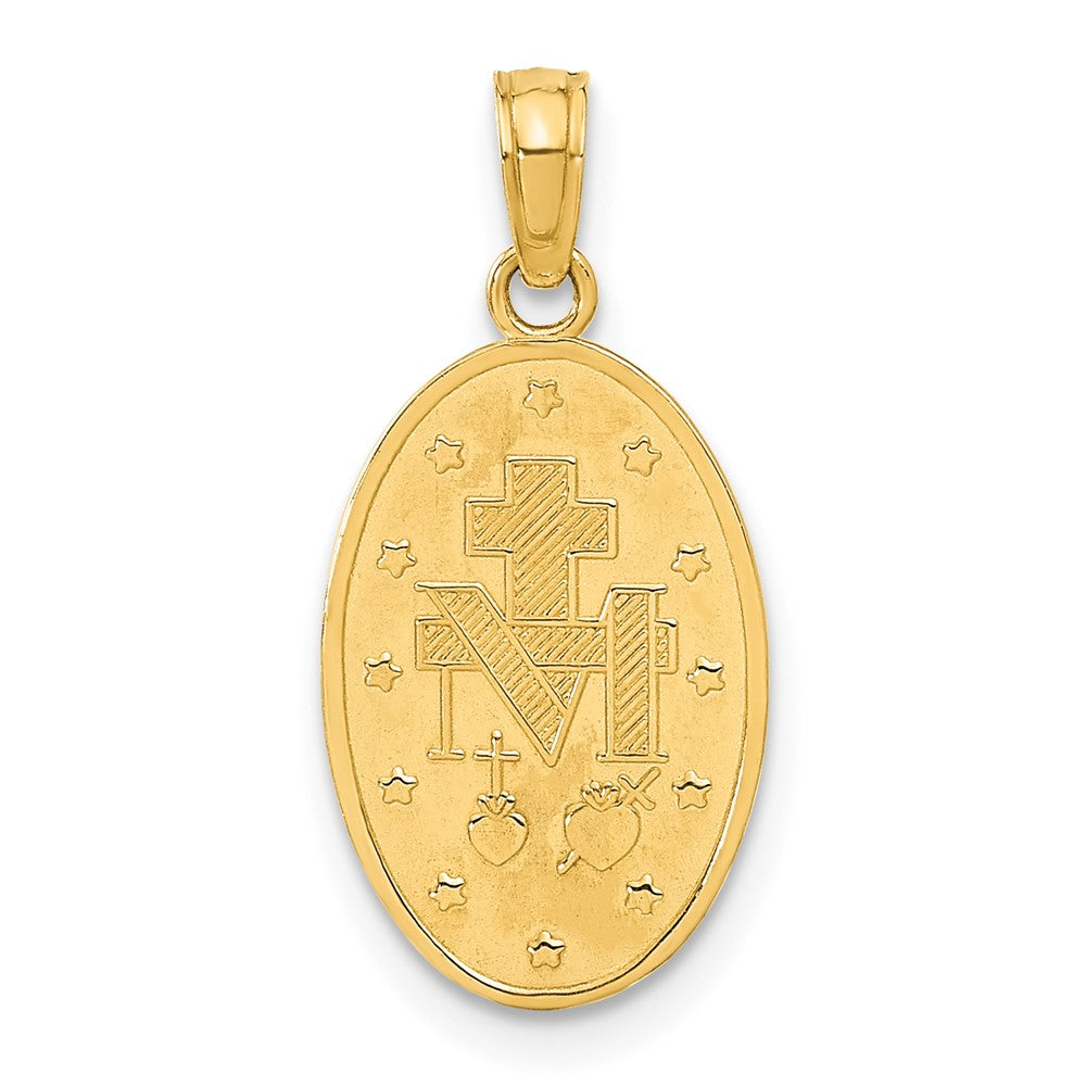 14k Virgin Mary Medal Pendant