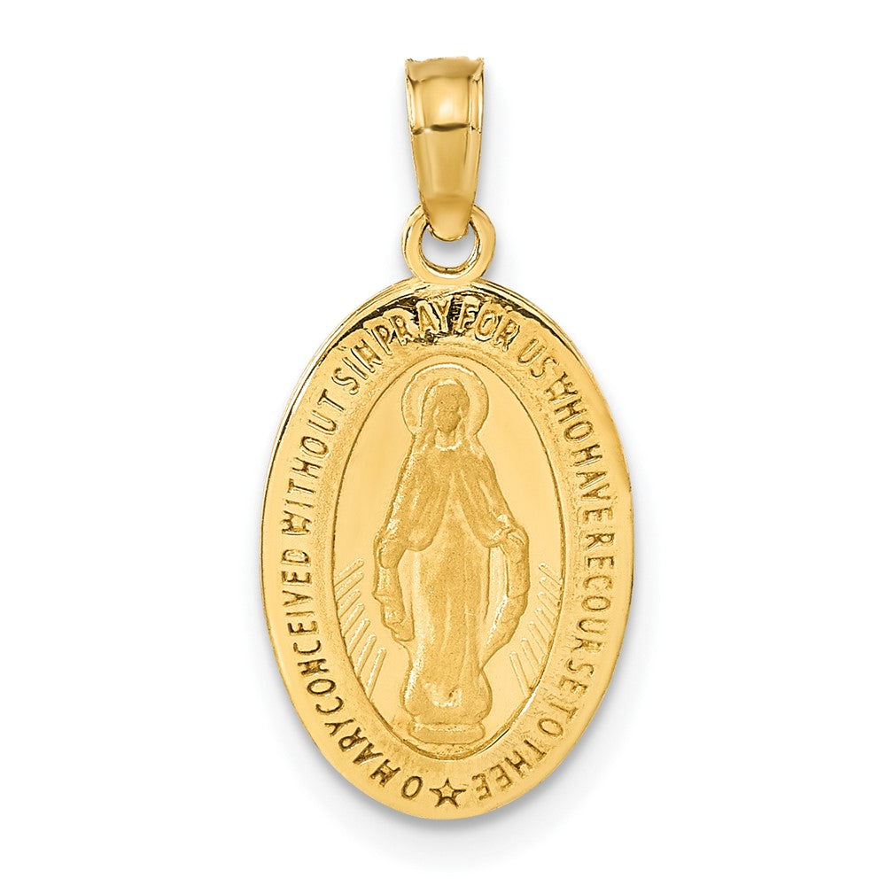 14k Virgin Mary Medal Pendant