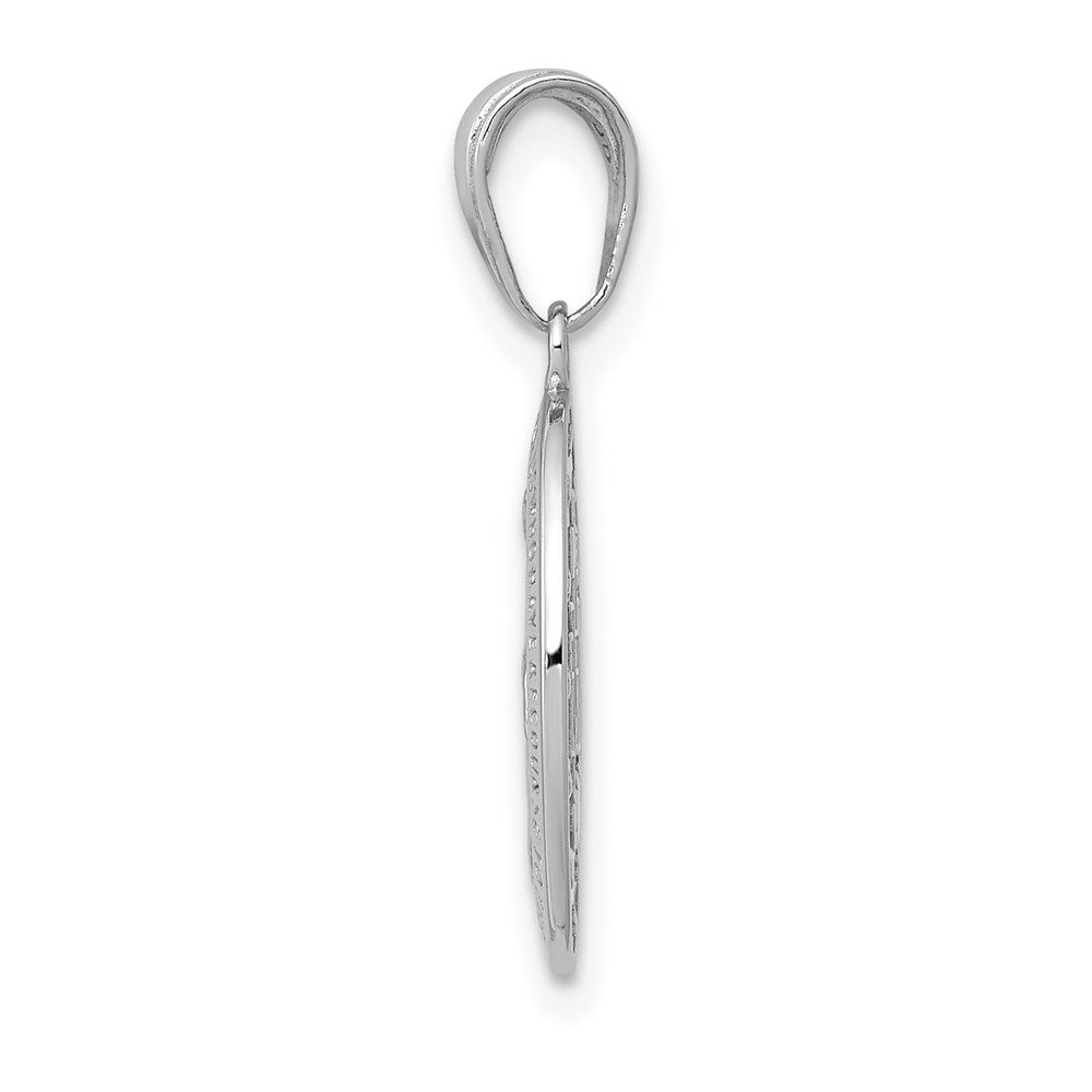 14k White Gold Virgin Mary Medal Pendant