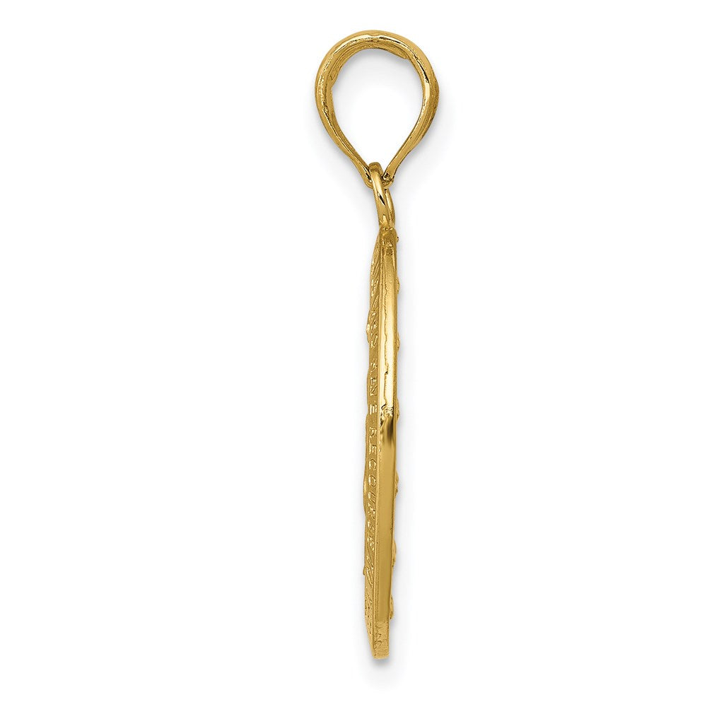 14k Virgin Mary Medal Pendant