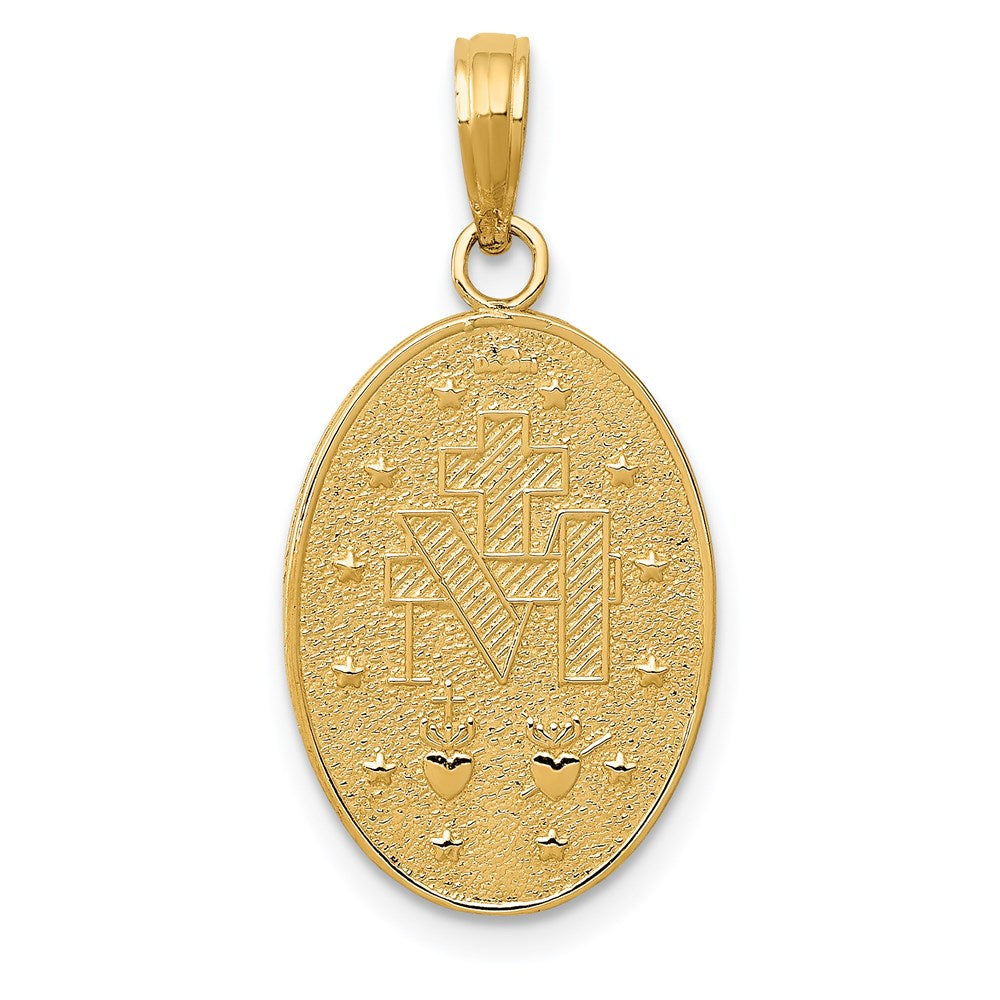 14k Virgin Mary Medal Pendant
