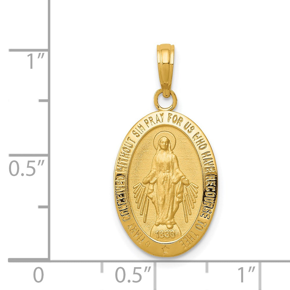 14k Virgin Mary Medal Pendant
