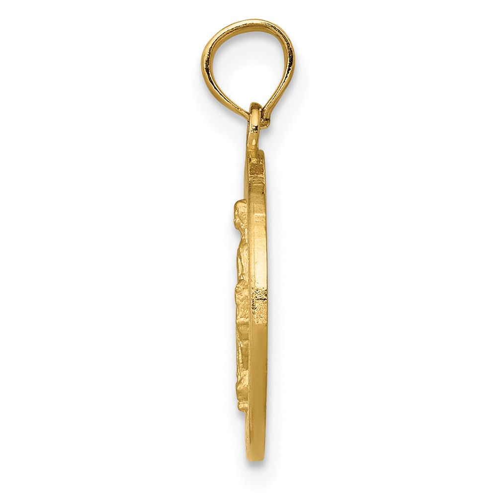 14k Virgin Mary Medal Pendant