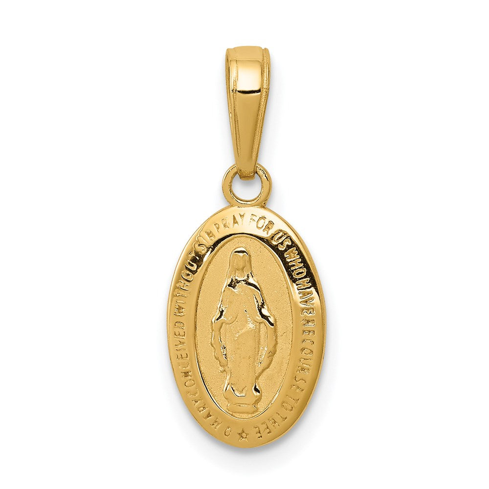 14k Virgin Mary Medal Charm