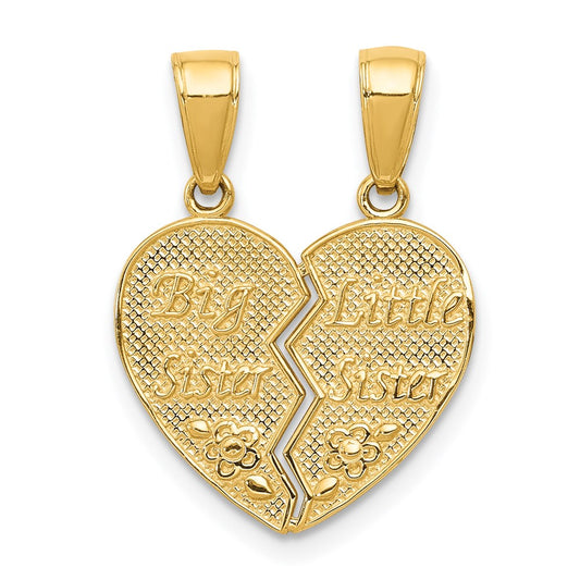14k BIG SISTER-LITTLE SISTER Break-apart Charm