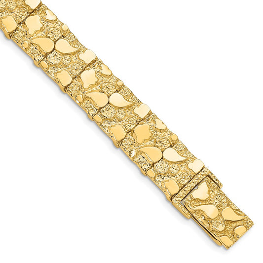 14k 12.50mm Nugget Bracelet