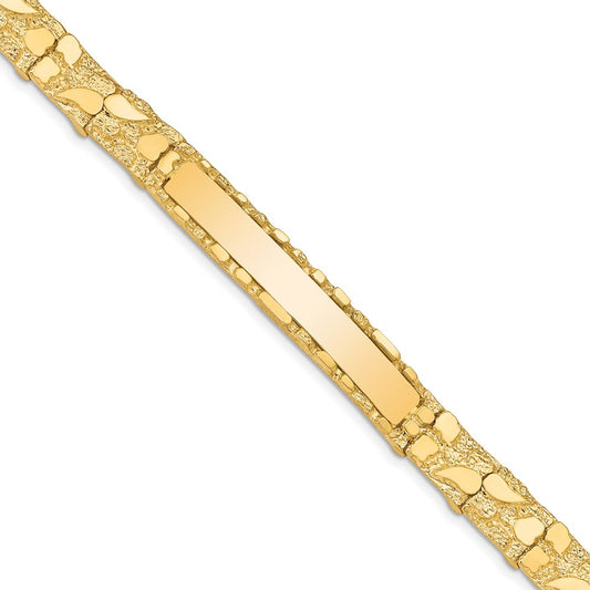 14k 7mm Nugget ID Bracelet