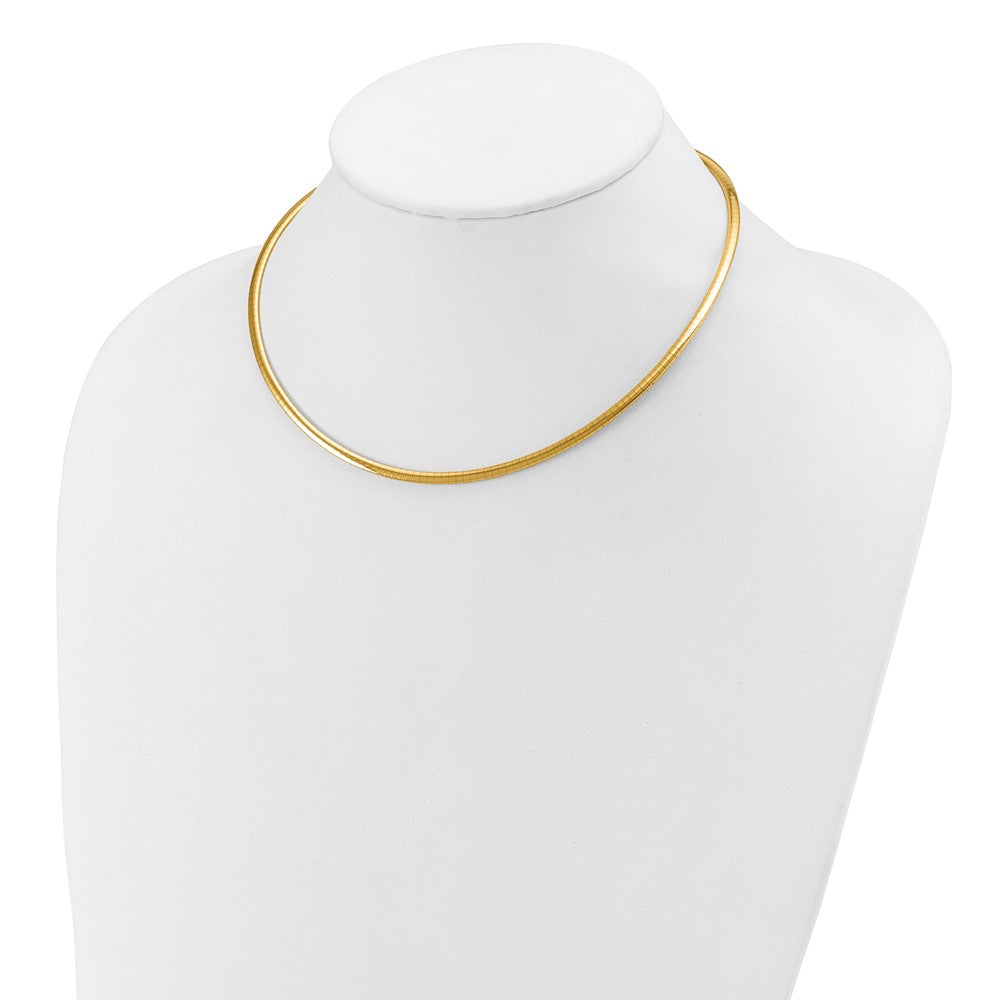 14k 3mm Lightweight Omega Necklace