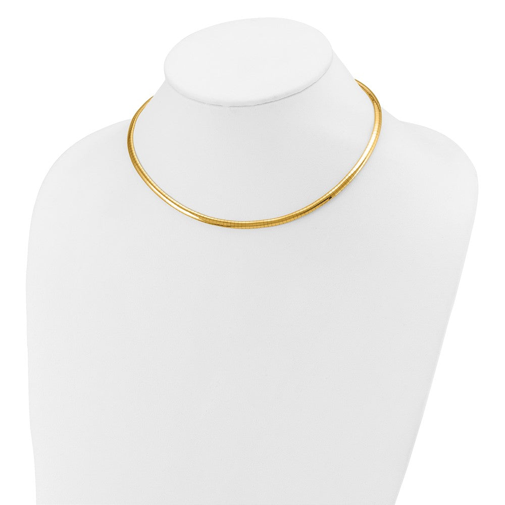 14k 4mm Lightweight Domed Omega Necklace