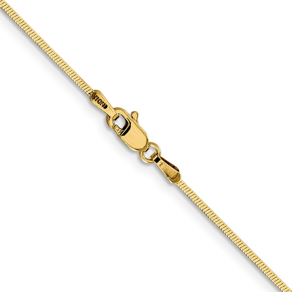 14K 18 inch 1mm Octagonal Snake with Lobster Clasp Chain