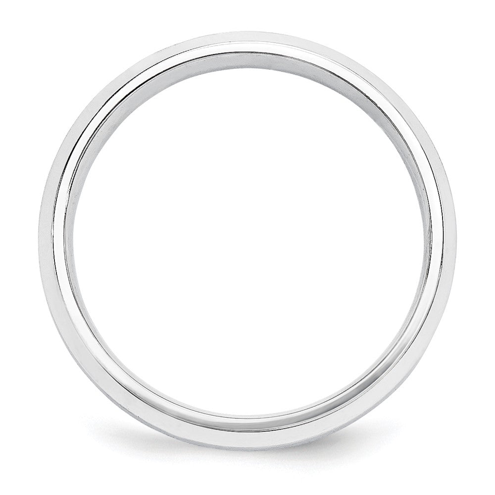 Platinum 5mm Polished Beveled Edge Wedding Band Size 10