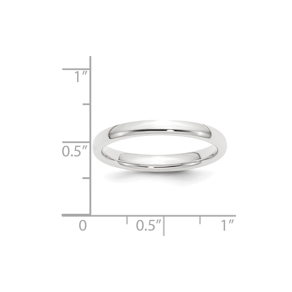 Platinum 2.5mm Comfort-Fit Wedding Band Size 10.5