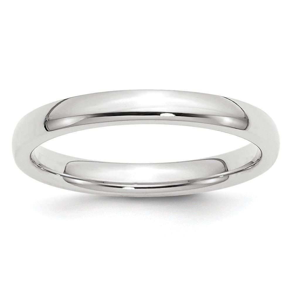 Platinum 3mm Comfort-Fit Wedding Band Size 8