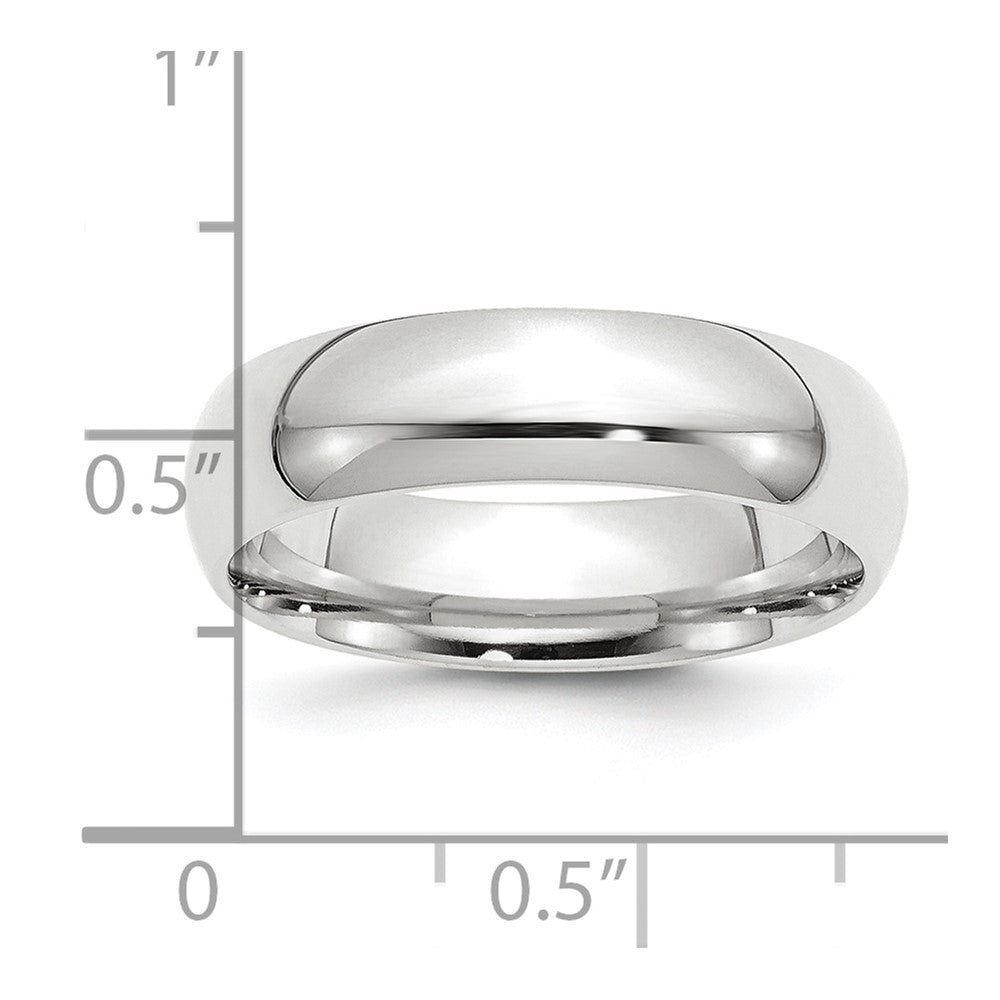 Platinum 6mm Comfort-Fit Wedding Band Size 6