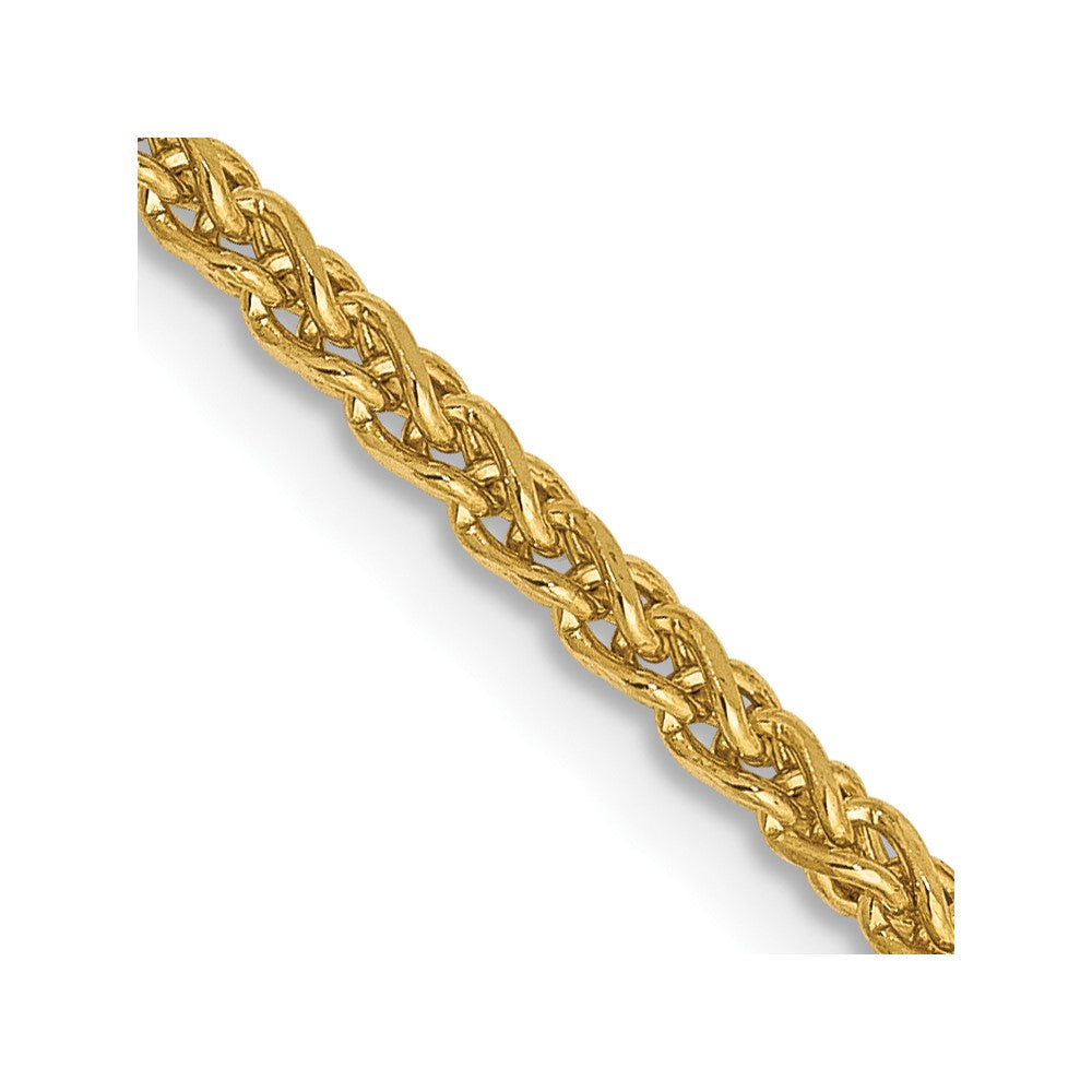 14K 26 inch 2.1mm Diamond-cut Spiga with Lobster Clasp Chain