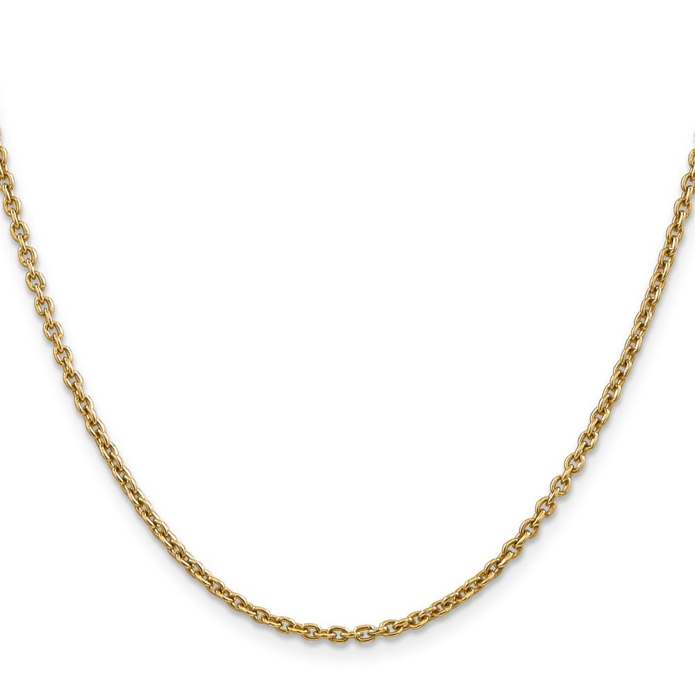 14K 18 inch 2.2mm Forzantine Cable with Lobster Clasp Chain