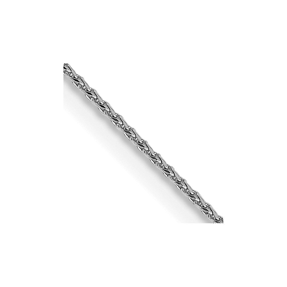 14K White Gold 20 inch .85mm Diamond-cut Spiga with Spring Ring Clasp Chain