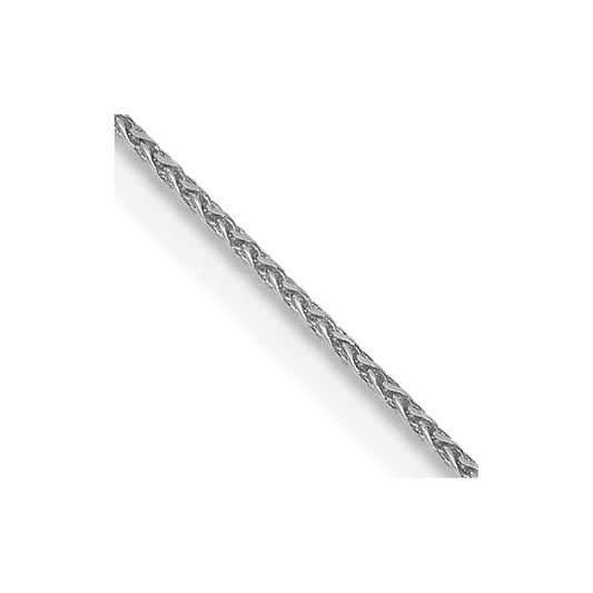 14K White Gold 16 inch .85mm Diamond-cut Spiga with Lobster Clasp Chain