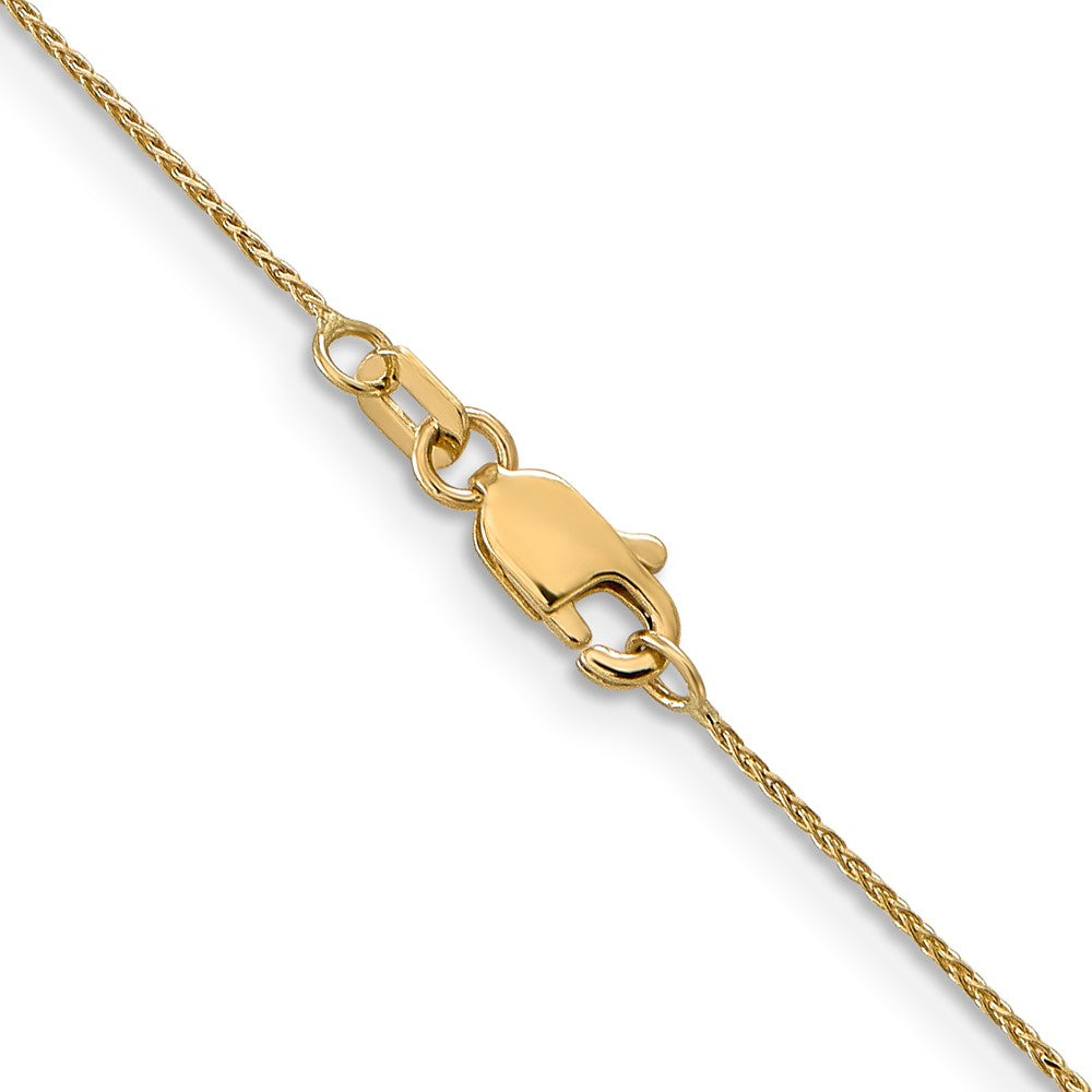 14K 20 inch .85mm Diamond-cut Spiga with Lobster Clasp Chain
