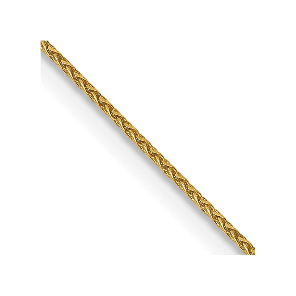 14K 24 inch .85mm Diamond-cut Spiga with Spring Ring Clasp Chain