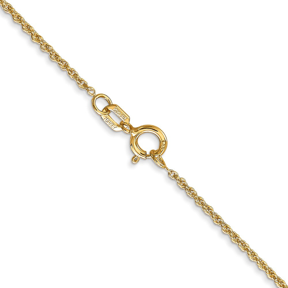 14K 30 inch 1.1mm Rope with Spring Ring Clasp Chain