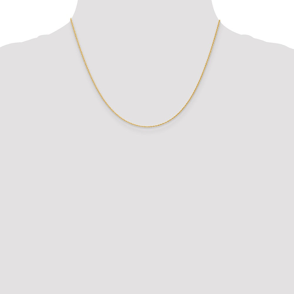 14K 18 inch 1.1mm Rope with Spring Ring Clasp Chain