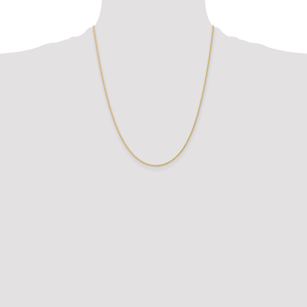 14K 22 inch 1.1mm Rope with Spring Ring Clasp Chain