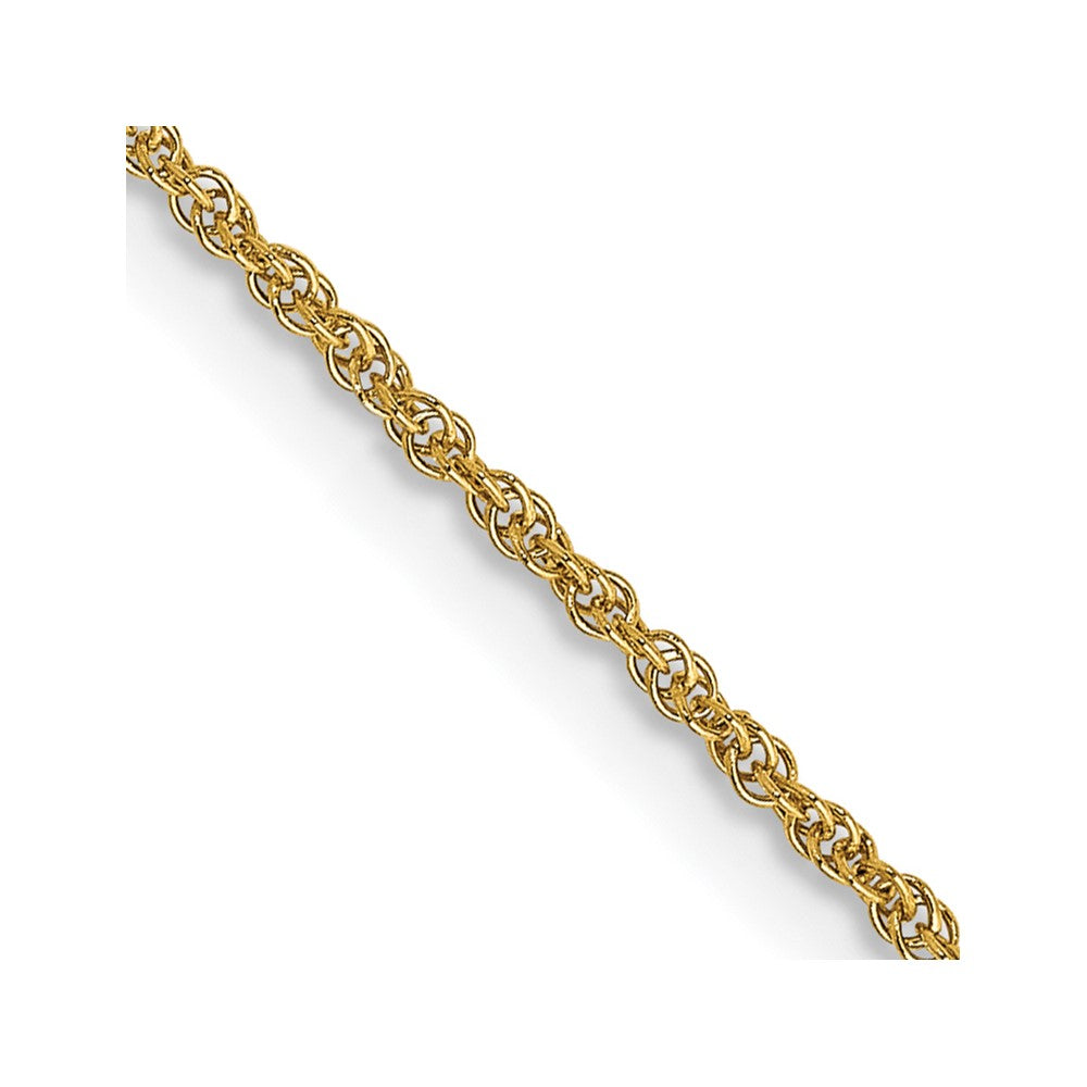 14K 14 inch 1.1mm Baby Rope with Spring Ring Clasp Chain