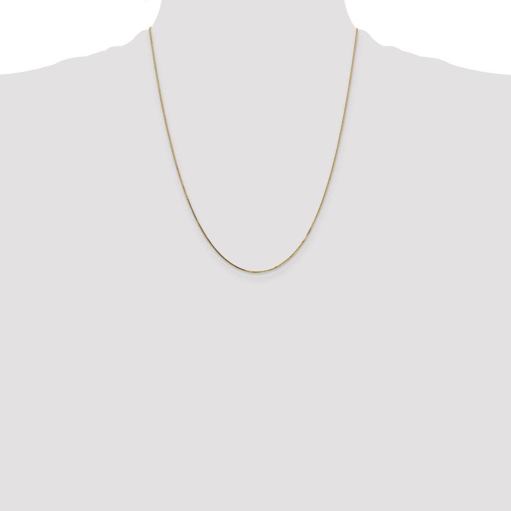14K 22 inch .7mm Box with Spring Ring Clasp Chain