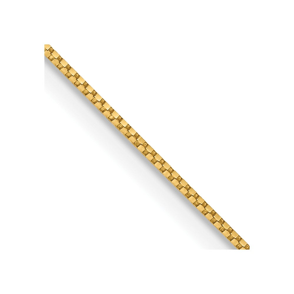 14K 28 inch .7mm Box with Spring Ring Clasp Chain