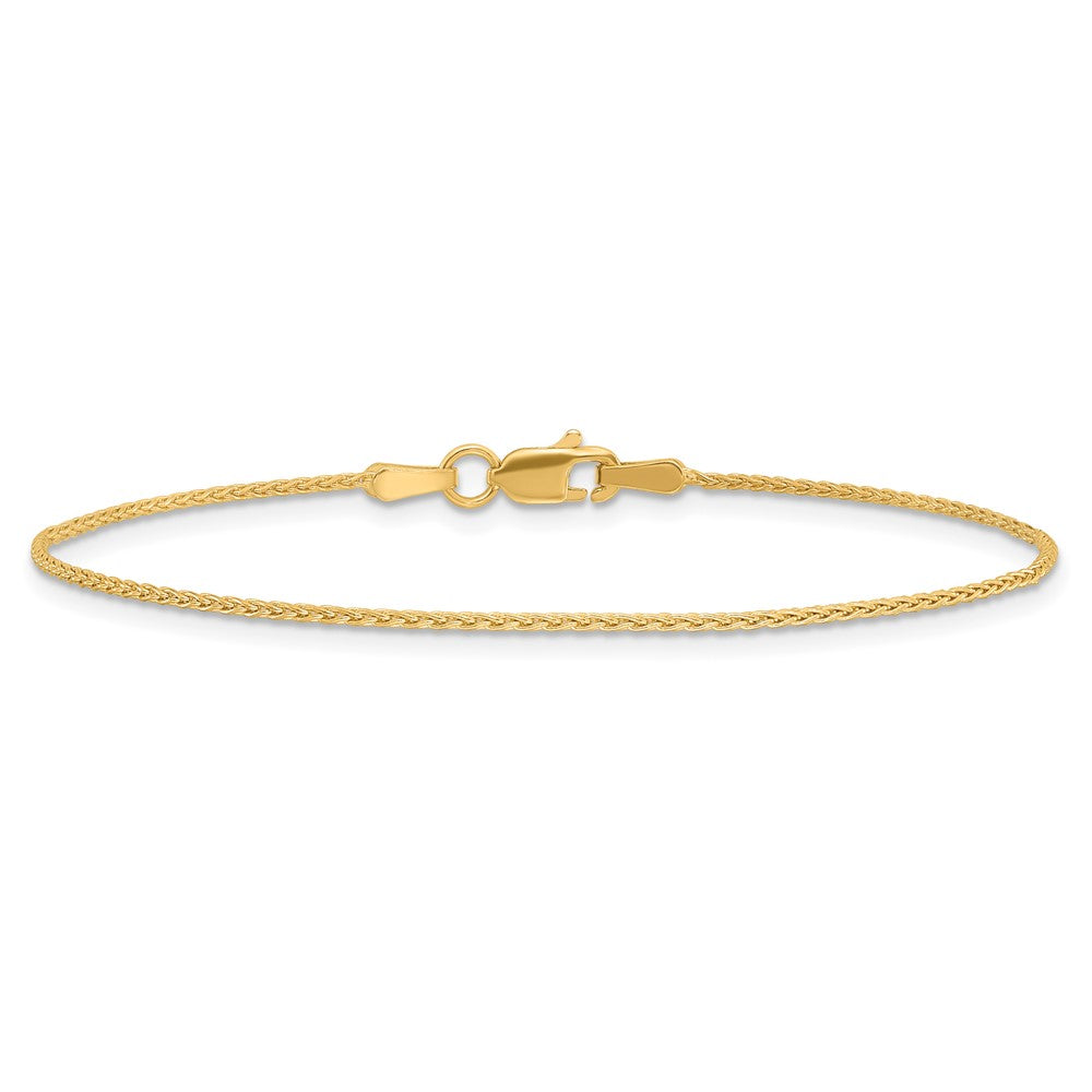 14k 9 inch 1.2mm Parisian Wheat with Lobster Clasp Anklet