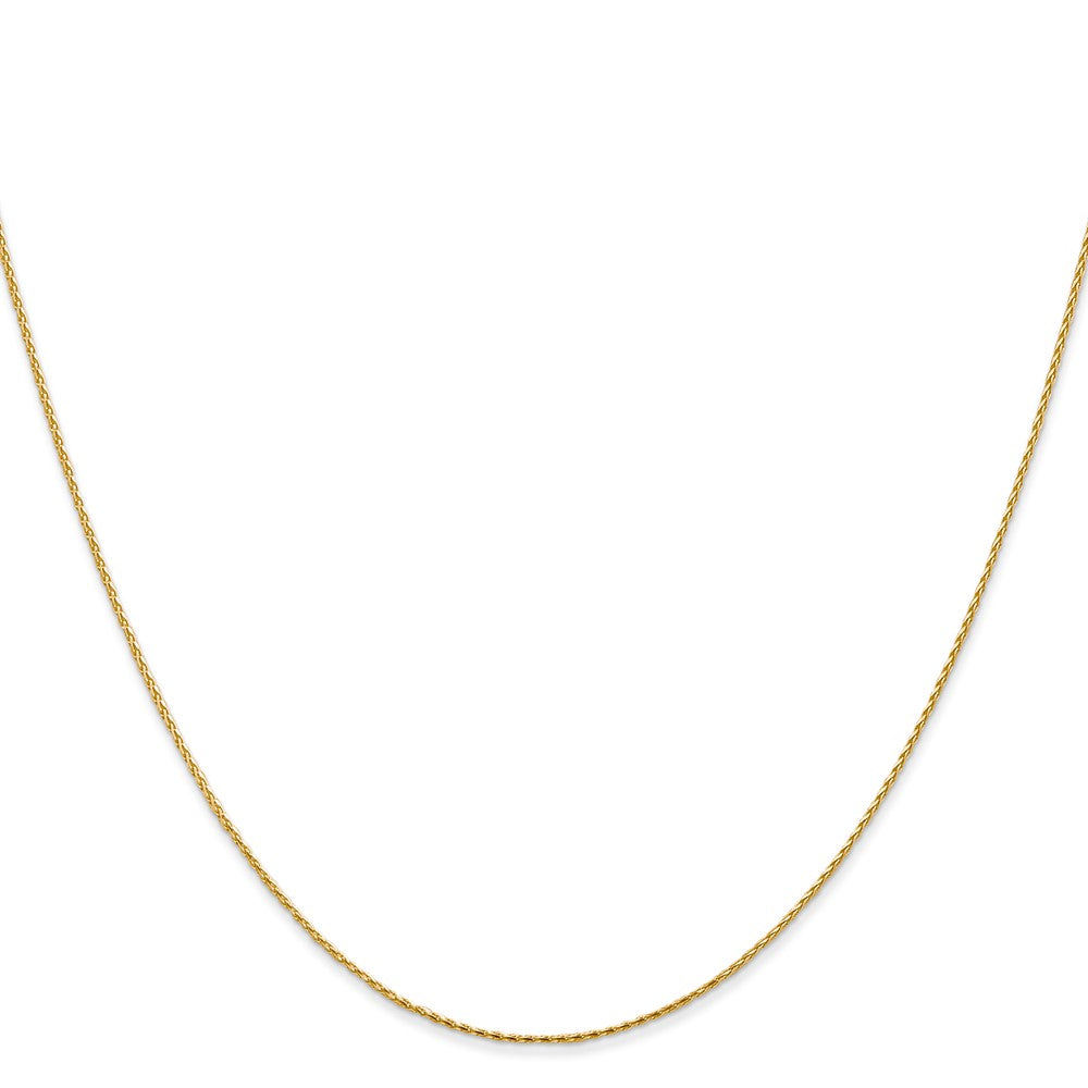 14K 22 inch .8mm Diamond-cut Parisian Wheat with Lobster Clasp Chain