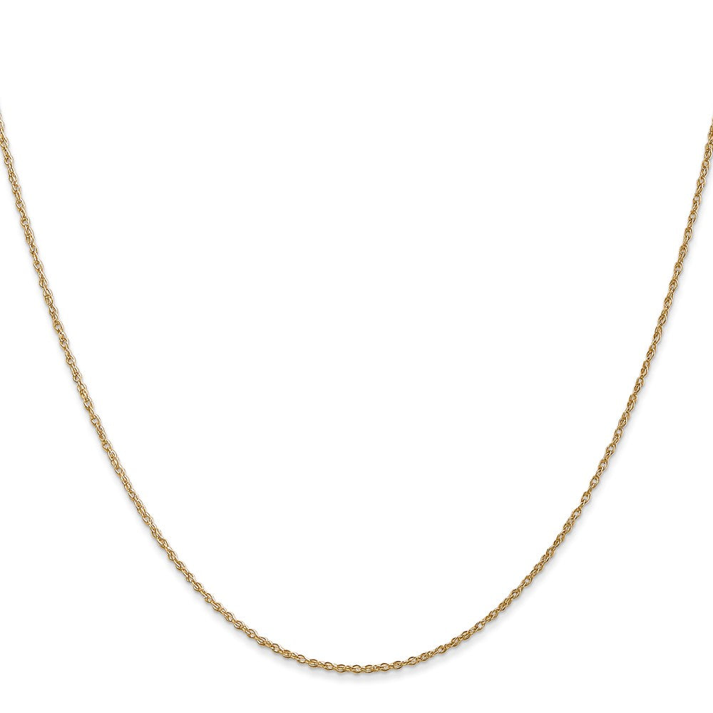 14K 22 inch .8mm Light Rope with Spring Ring Clasp Chain