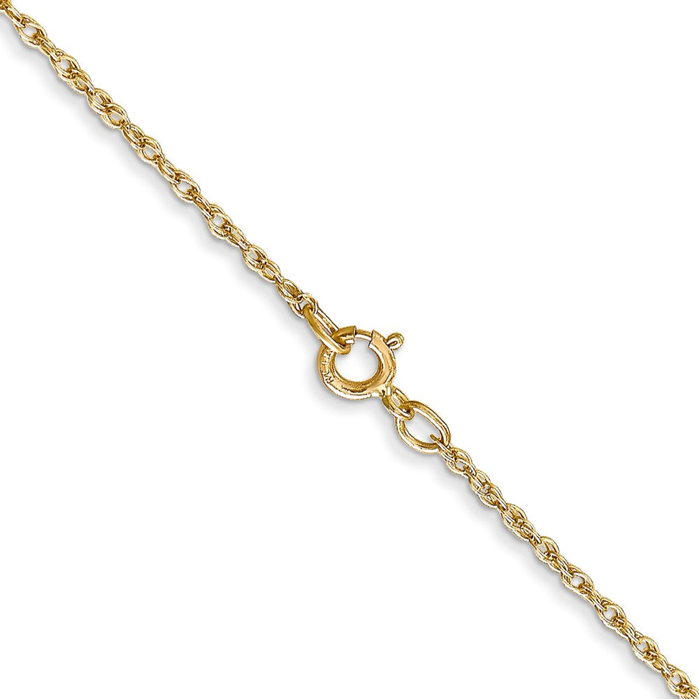 14K 20 inch .8mm Light Rope with Spring Ring Clasp Chain